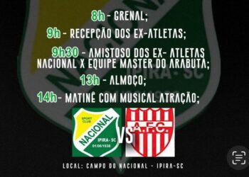 Sport Club Nacional de Ipira realizará 47º Encontro de Ex-atletas