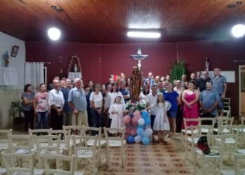 Celebração marcou a passagem de Nossa Senhora dos Navegantes por Linha Caçador