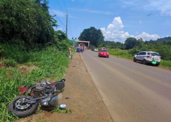 Motociclista fica gravemente ferido após queda na SC-355, em Jaborá
