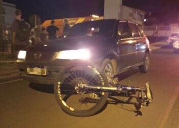 Ciclista de 17 anos é atropelado por carro em Campos Novos