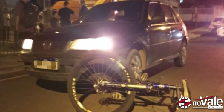 Ciclista de 17 anos é atropelado por carro em Campos Novos