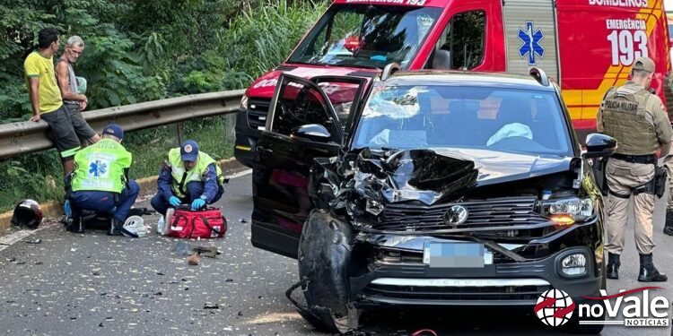 Motociclista vítima de grave acidente em Joaçaba morre após mais de 30 dias internado