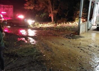 Caminhão carregado de mel tomba e motorista fica ferido no Contorno Viário de Seara