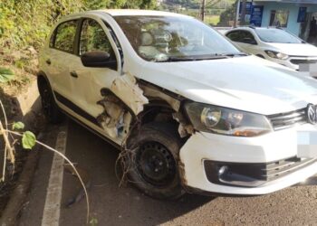Condutor sofre mal súbito e sai da pista no Acesso Cidade Alta em Capinzal