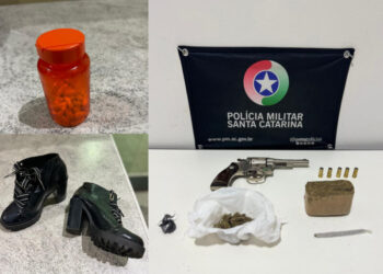 Mulher agride policial e é presa durante apreensão de arma e drogas em Capinzal