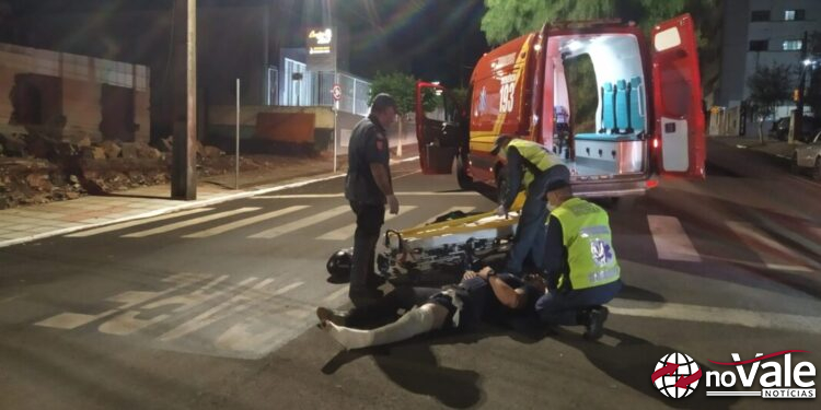 Colisão deixa motociclista ferido em Xanxerê