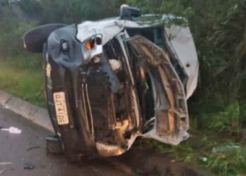 Ambulância de Ibiam sai da pista e deixa oito feridos em Campos Novos