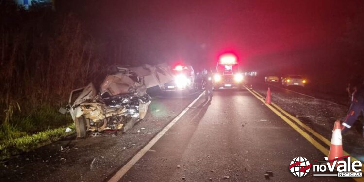 Motorista morre em colisão frontal na BR-282 em Cordilheira Alta