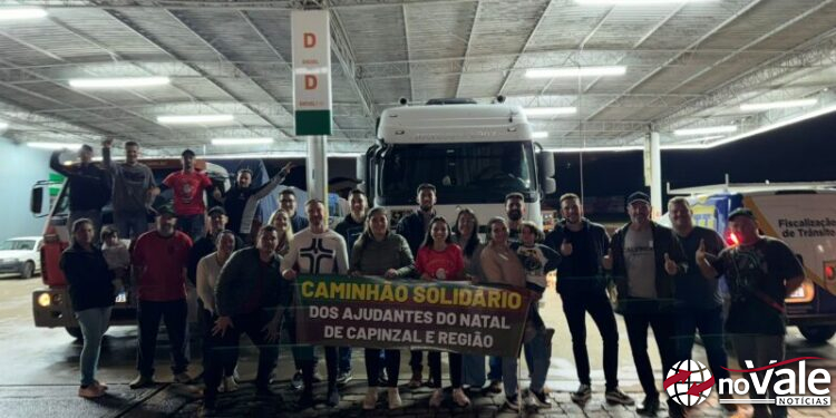 Três caminhões e um bi-trem partem de Capinzal com donativos aos afetados no RS