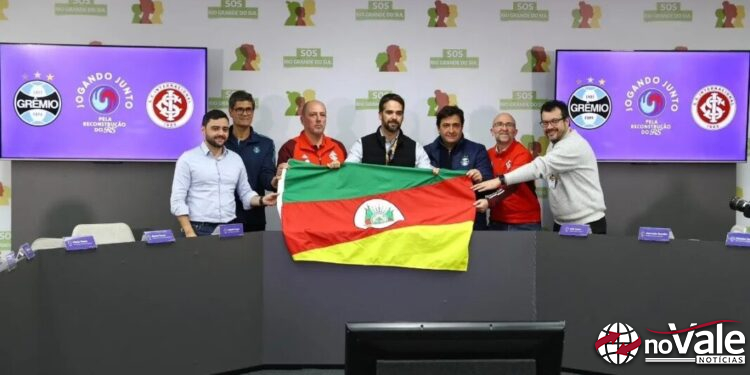 Grêmio e Inter lançam campanha ‘Jogando junto pela reconstrução do RS’