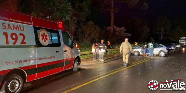 Jovem fica gravemente ferida em acidente de trânsito em Videira