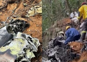 Duas pessoas morrem em queda de avião bimotor no Norte catarinense