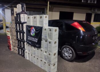 Polícia Militar Rodoviária (PMRv) apreende 420 garrafas de vinho de origem Argentina