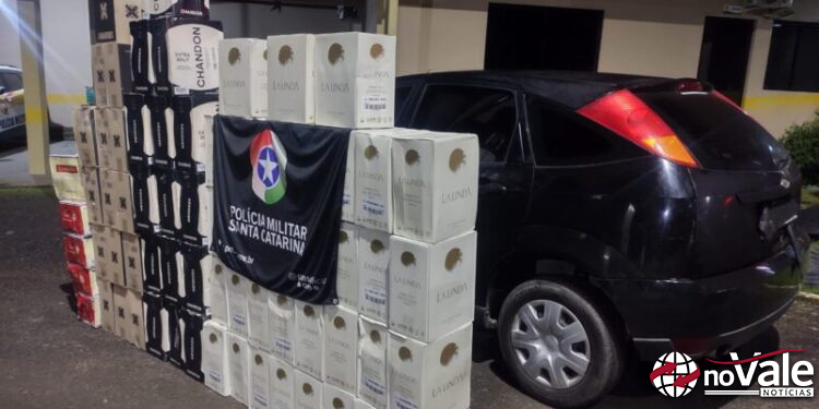 Polícia Militar Rodoviária (PMRv) apreende 420 garrafas de vinho de origem Argentina