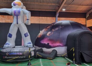 Alunos da Rede Municipal de Ensino de Zortéa exploram o universo com a Urania Planetário Móvel