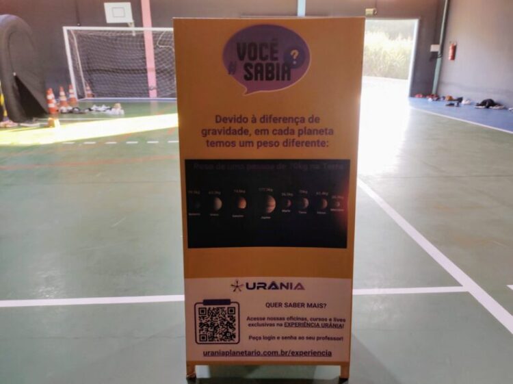 Alunos da Rede Municipal de Ensino de Zortéa exploram o universo com a Urania Planetário Móvel