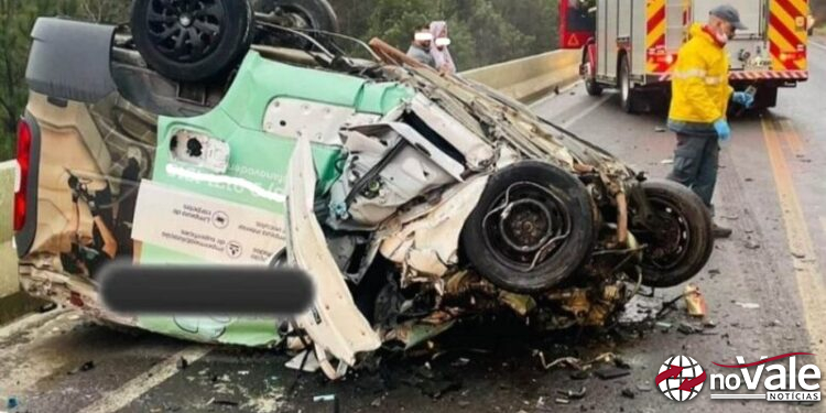 Colisão frontal entre caminhão e utilitário deixa 2 mortos na BR-282