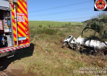 Acidente envolve carreta e caminhão em Fraiburgo