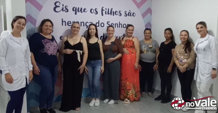 Grupo de gestantes de Zortéa visita maternidade do Hospital Nossa Senhora das Dores em Capinzal
