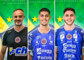 Preparador físico e dois atletas do Joaçaba Futsal são convocados à Seleção Brasileira