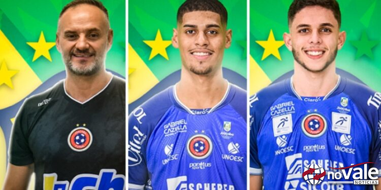 Preparador físico e dois atletas do Joaçaba Futsal são convocados à Seleção Brasileira