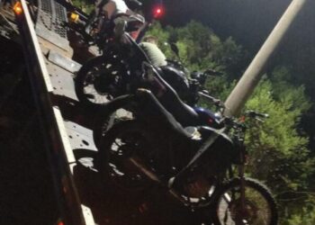 Motociclistas causam perturbação aos moradores do bairro Coxilha Verde em Ouro durante a madrugada de Natal