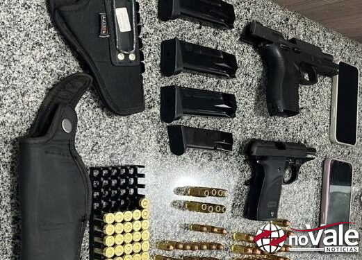 Polícia Militar prende casal por posse ilegal de armas e munições em Campos Novos