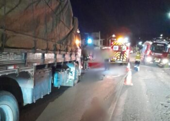 Homem morre atropelado por caminhão na SC-452