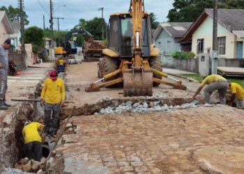 Implantada rede de drenagem pluvial no Bairro Kleinubing em Ouro