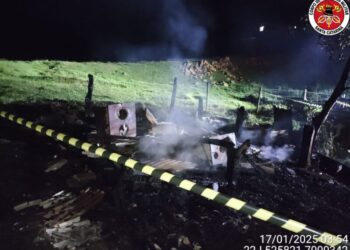 Jovem morre carbonizado após incêndio em residência em Fraiburgo