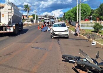 Criança morre em acidente entre carro e motocicleta na SC-283, em Concórdia