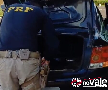 PRF encontra farta quantidade de drogas escondidas em carro na BR-282 (Vídeo)