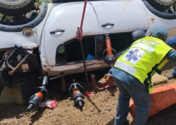 Criança morre em capotamento de caminhonete no interior de Curitibanos