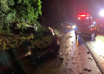Acidente de trânsito resulta em uma morte e três feridos em Faxinal dos Guedes