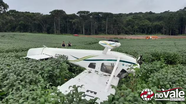 Avião de pequeno porte decola em Concórdia e cai no interior do Paraná