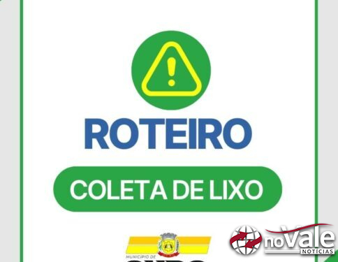 Administração de Ouro informa o Roteiro de Coleta de Lixo