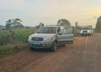 Veículo levado em assalto é recuperado pela polícia no interior de Concórdia