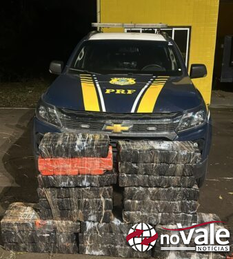 PRF e PMRV apreendem mais de 220 kg de maconha na BR-158 em Cunha Porã