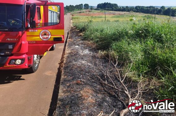 Bombeiros de Capinzal controlam incêndio em vegetação em Zortéa