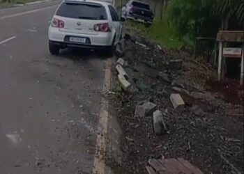 Acidentes de trânsito são registrados em trevo da SC-390 em Piratuba (Vídeo)