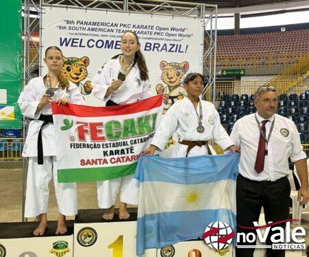 Capinzal conquista dobradinha no pódio do Pan-Americano de Karatê