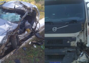 Motorista morre e duas pessoas ficam feridas em grave colisão na BR-282