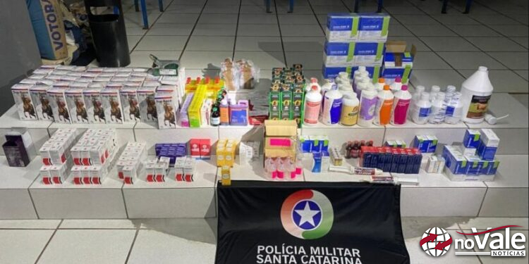 Polícia apreende grande contrabando de medicamentos veterinários em São Miguel do Oeste