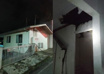 Incêndio atinge residência e mobiliza bombeiros em Herval d’Oeste