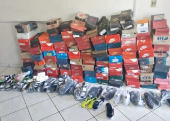 PM Rodoviária apreende produtos com indícios de falsificação na SC-453