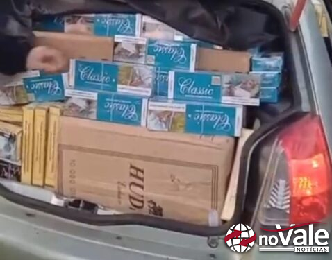 PRF apreende mais de 12 mil maços de cigarro contrabandeado na BR-282