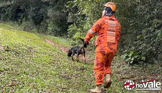 Grupo de resgate com cães conclui buscas por homem desaparecido em Jaborá, mas investigações continuam