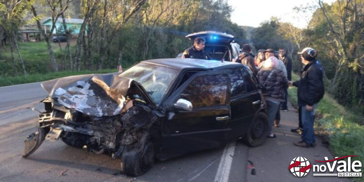 Acidente envolve 5 veículos na BR 282 em Erval Velho