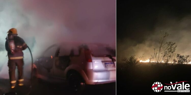 Corpo de bombeiros atende dois incêndios na noite de sábado em Tangará e Ibiam