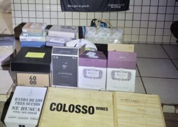 Polícia apreende carga de vinhos, roupas de cama e outros itens de origem argentina no Oeste